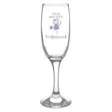 Personalised Purple Ronnie Female Wedding Champagne Flute